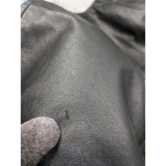 Gap Leather Pants Mens 34 Button Fly Retro Y2K Vintage Style Rock Biker Black - Picture 8 of 16